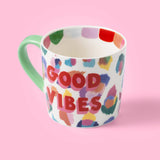 Good Vibes Painted Leopard Mug Eleanor Bowmer