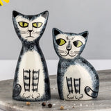 Grey Tabby Cat Salt and Pepper Shakers | Hannah Turner