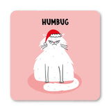Humbug Cat Christmas Coaster