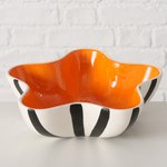 Bowl Caruso Black White and Orange 23cm