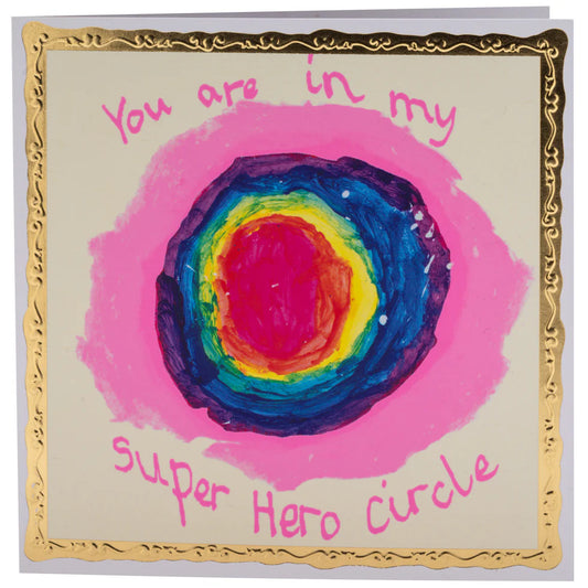 Super Hero Circle, Greetings Card