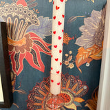 Taper candle with Hearts