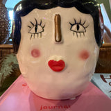Face Ceramic pot 13cm x13cm