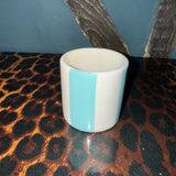 Extra Small Ceramic Light Blue Stripe Plant Pot / Various Sizes available