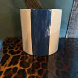 Large Ceramic Navy Stripe Plant Pot / Various Sizes available