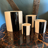 Small Ceramic Black Stripe Plant Pot / Various Sizes available