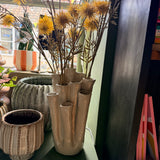 White Ceramic Multi-Stem Vase