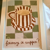 Fancy a Cuppa Print A5 in White Frame
