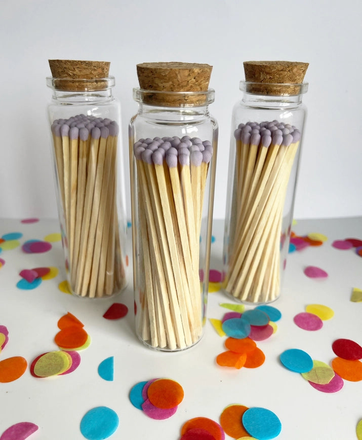 Jar of Long Lilac Matches