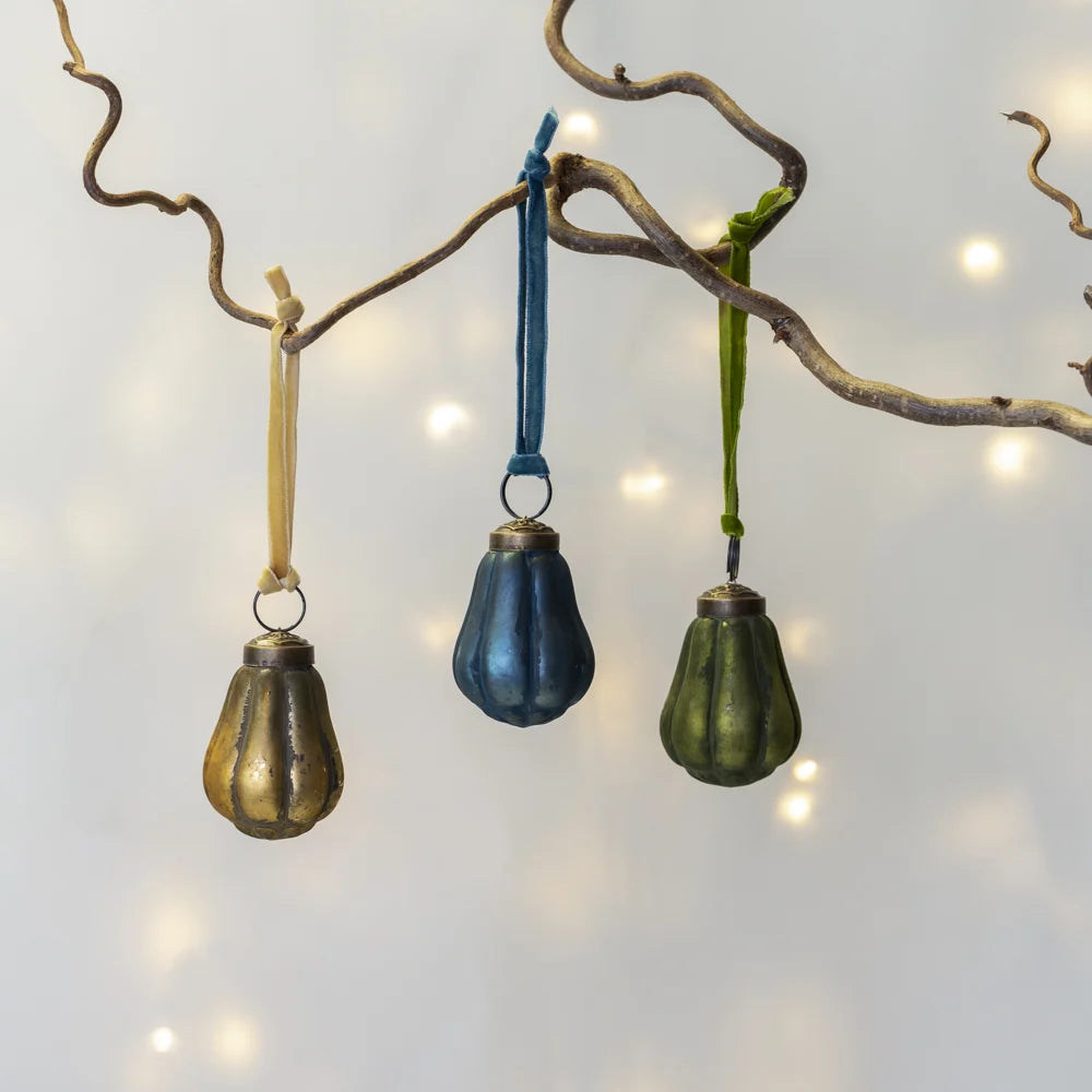 Mini Gold Pear Bauble