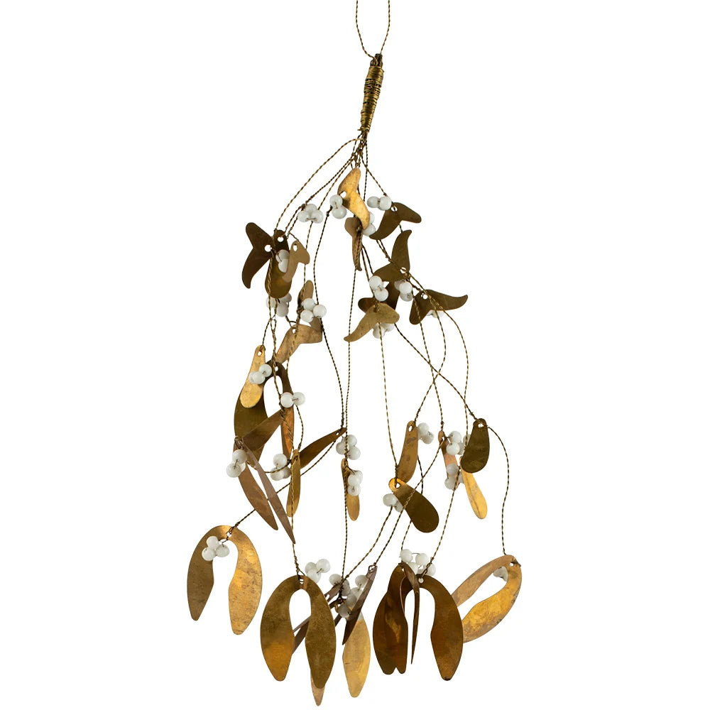 Mistletoe Berry Bunch - Gold & White