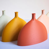 Recycled Flat Hemisphere Vase - Terracotta