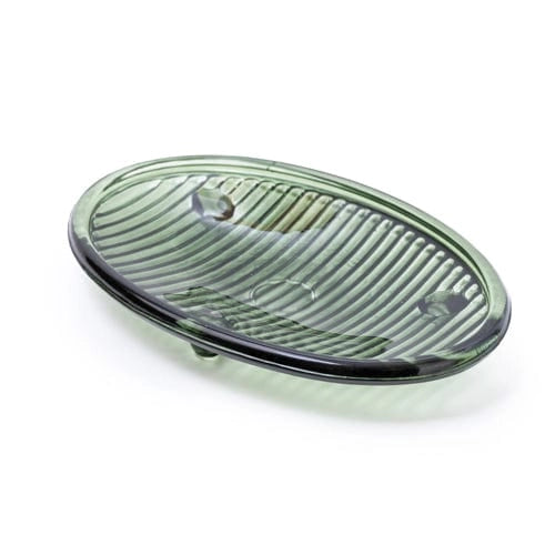 Ribbed Soap Dish - Green