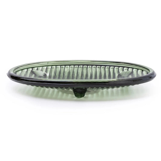 Ribbed Soap Dish - Green