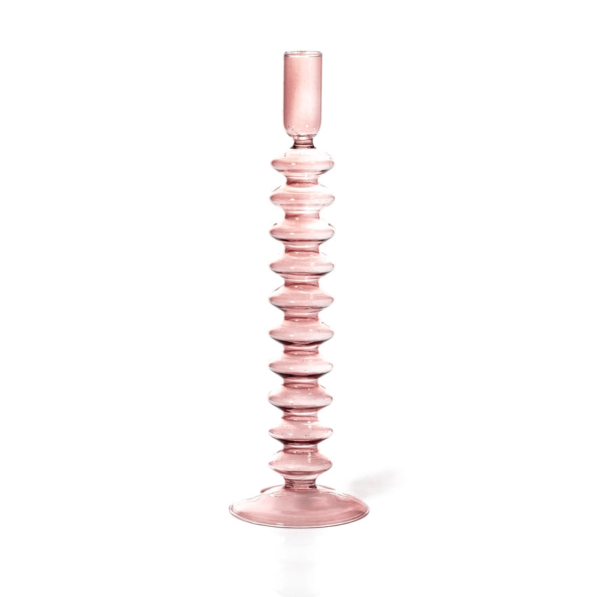 Rosa Taper Candleholder - Rose Quartz