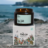 Sea Salt Handpoured Natural-Wax Candle | Coastal Fresh Soy Wax Candle 90 hour burn