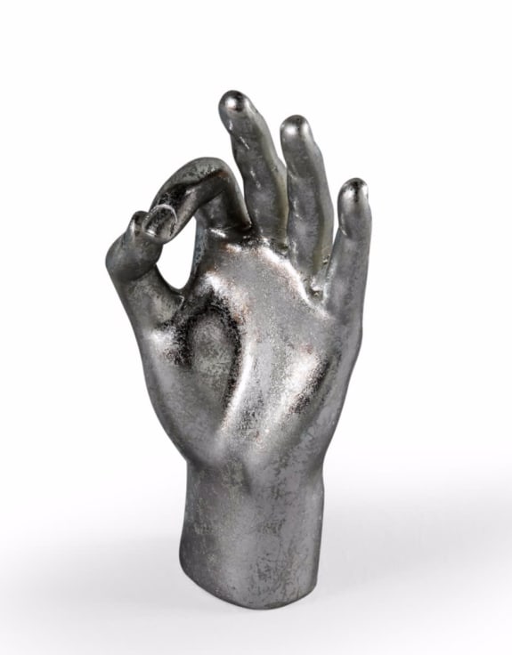 Silver 'OK' Hand Figure