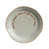 Statement Plate - 'Never Count Years on Glasses of Wine.'
