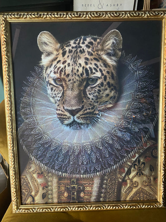 Framed Queen Leopard Art Print