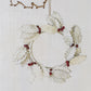 White Holly Wreath with Red Berries