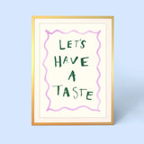 Let's Have A Taste Print Eleanor Bowmer A4 White Frame