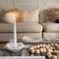 Ruffle Decor Candle Holder in White