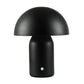 Modern Rechargeable Mushroom Table Lamp with Touch Dimmer Black 25cm