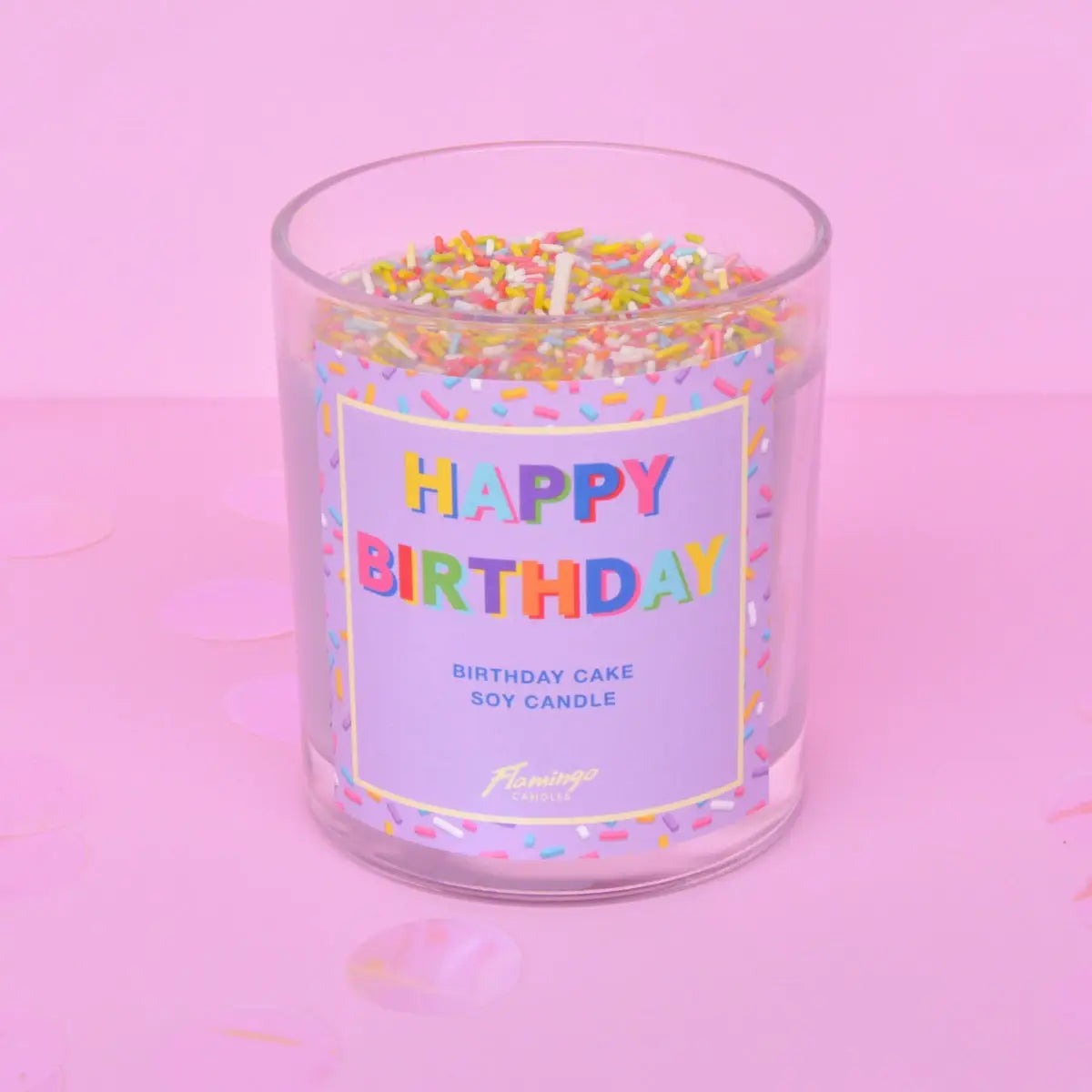 Birthday Cake Happy Birthday Sprinkle Candle