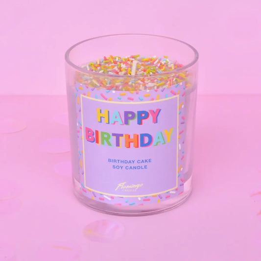 Birthday Cake Happy Birthday Sprinkle Candle