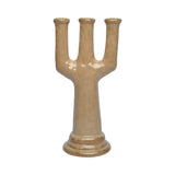 3B Pottery Terre D'ombre Chandelier Candlestick Holder L18.4 P14.3
