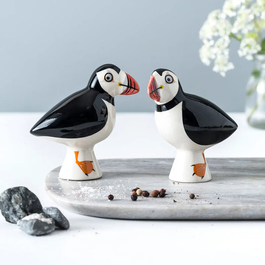 Puffin Salt and Pepper Shakers by Hannah Turner