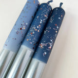 Christmas Green/ Gold  Dip Dye Dinner Candle