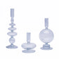 Taper Glass Candleholder - Grey