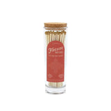 Glass Jar Fireside Safety Matches -Red Gold Tip