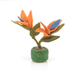 Handmade Felt Bird of Paradise Standing Plant 13 x 20 cm