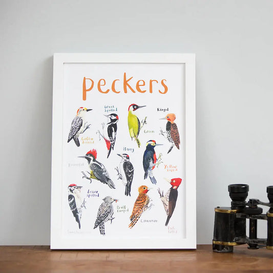 Peckers Art Print - A4 Framed