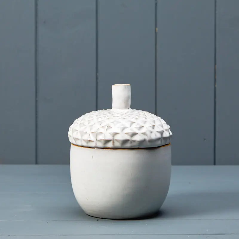 Reactive Glazed Ceramic Acorn Pot 12cm