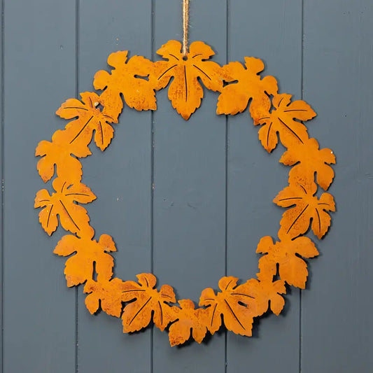 Aged Metal Leaf Wreath