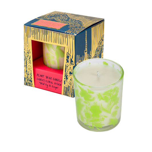 Laura’s Floral Plant Wax Candle (Wild Fig and Grape)