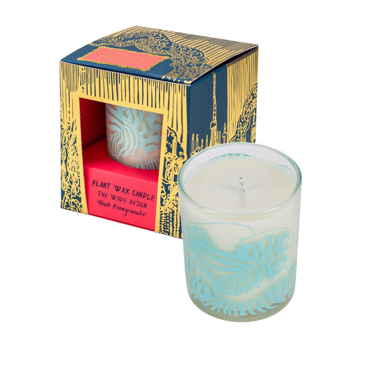 Arthouse Unlimited - The Wave Plant Wax Candle (Black Pomegranate Splash)