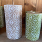 Pillar candle- Olive Green 140 x 75cm