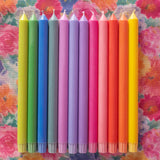 Coloured Dinner Candle Blue 30cm