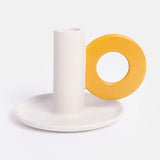 Cream & Mustard Loop Candle Holder