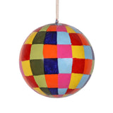 Check Papier-Mâché Bauble 7cm, Multi