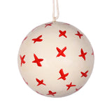 Crosses Papier-Mâché Bauble 7cm, Red & White