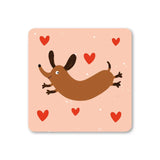 Jumpy Sausage Dog Coaster