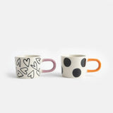 Mono Spot/Hearts Set of 2 Espresso Cup