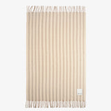 The Wool Stripe Throw - Pale Taupe Stripe  Dimensions: 200 x 135 cm (78.7 x 53.1 in)