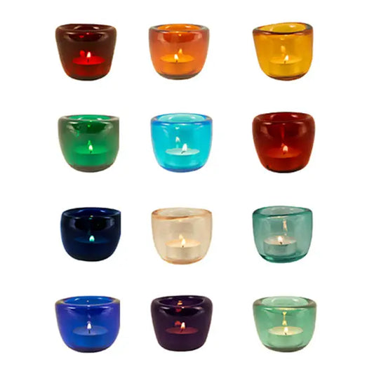 Tealight Hand-blown glass 70 mm D x 60 mm