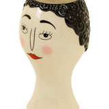 Ceramic Doodle Woman's Face Vase - Blush